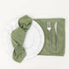 5 Pack Dusty Sage Green Premium Scuba Cloth Napkins, Wrinkle-Free Reusable Dinner Napkins 20x20inch