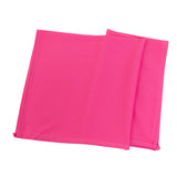 Pink fabric swatches folded neatly on a white background