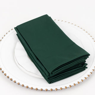 Experience Effortless Elegance with Hunter Emerald Green Scuba Cloth Napkins