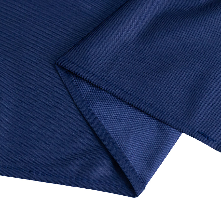5 Pack Navy Blue Premium Scuba Cloth Napkins, Wrinkle-Free Reusable Dinner Napkins 20x20inch