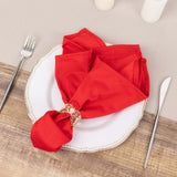 5 Pack Red Premium Scuba Cloth Napkins, Wrinkle-Free Reusable Dinner Napkins - 20x20inch