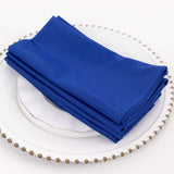 5 Pack Royal Blue Premium Scuba Cloth Napkins, Wrinkle-Free Reusable Dinner Napkins - 20x20inch