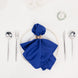 5 Pack Royal Blue Premium Scuba Cloth Napkins, Wrinkle-Free Reusable Dinner Napkins - 20x20inch