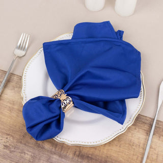 Premium Royal Blue Scuba Cloth Napkins