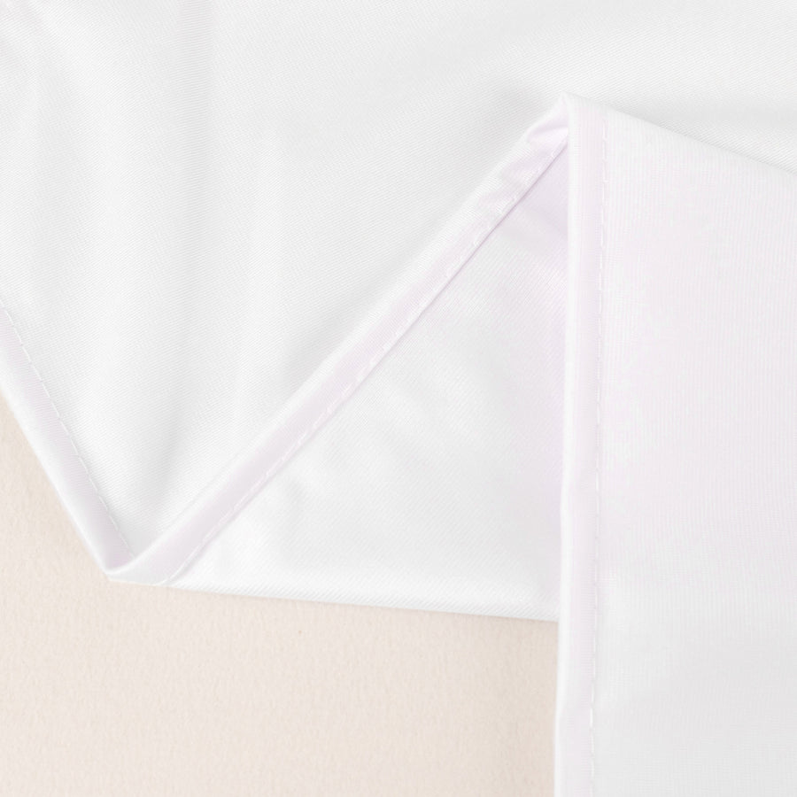 5 Pack White Premium Scuba Cloth Napkins, Wrinkle-Free Reusable Dinner Napkins