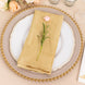 5 Pack Champagne Striped Satin Linen Napkins, Wrinkle-Free Reusable Wedding Napkins