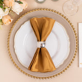 Elevate Your Table Setting with Gold Striped Satin Napkins