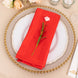 5 Pack Red Striped Satin Linen Napkins, Wrinkle-Free Reusable Wedding Napkins