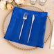 5 Pack Royal Blue Striped Satin Linen Napkins, Wrinkle-Free Reusable Wedding Napkins