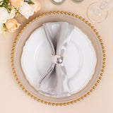 Elevate Your Table Setting with Silver Striped Satin Linen Napkins