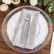 5 Pack Silver Striped Satin Linen Napkins, Wrinkle-Free Reusable Wedding Napkins