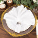5 Pack White Striped Satin Linen Napkins, Wrinkle-Free Reusable Wedding Napkins