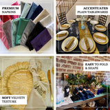 5 Pack Premium Crushed Velvet 20\"x20\" Napkins Sage Green