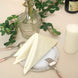 5 Pack | Ivory Premium Sheen Finish Velvet Cloth Dinner Napkins