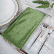 5 Pack | Olive Green Premium Sheen Finish Velvet Cloth Dinner Napkins - 20x20inch