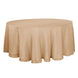 120 Natural Linen Round Tablecloth | Slubby Textured Wrinkle Resistant Tablecloth