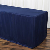6FT Fitted NAVY BLUE Wholesale Polyester Table Cover Wedding Banquet Event Tablecloth