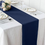 Elevate Your Event with the Navy Blue Polyester Table Runner