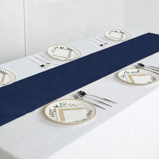 Create an Upscale Atmosphere with the Navy Blue Polyester Table Runner