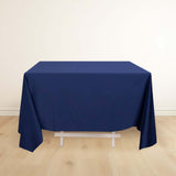 70inch Navy Blue Premium Scuba Wrinkle Free Square Tablecloth, Scuba Polyester Tablecloth