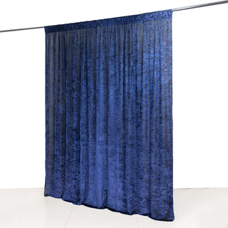 Elevate Your Décor with the 8ft Navy Blue Premium Smooth Velvet Photography Curtain Panel