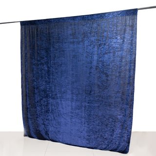 Enhance Your Event Décor with the 8ft Navy Blue Premium Smooth Velvet Photography Curtain Panel