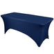 6ft Navy Blue Spandex Stretch Fitted Rectangular Tablecloth