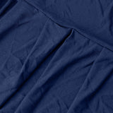 Navy Blue Ruffle Pleated Skirt Banquet Spandex Chair Slipcover, 1-Piece Stretch Fitted#whtbkgd