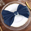 5 Pack | Navy Blue Seamless Cloth Dinner Napkins, Reusable Linen | 20inchx20inch