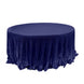 120" Navy Premium Sequin Round Tablecloth