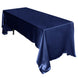 60x126 Navy Blue Satin Rectangular Tablecloth