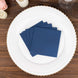 20 Pack | Navy Blue Soft Linen-Feel Airlaid Paper Cocktail Napkins, Highly Absorbent Disposable