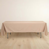 60x102inch Nude Premium Scuba Wrinkle Free Rectangular Tablecloth Seamless Scuba Polyester