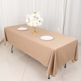 60x102inch Nude Premium Scuba Wrinkle Free Rectangular Tablecloth Seamless Scuba Polyester