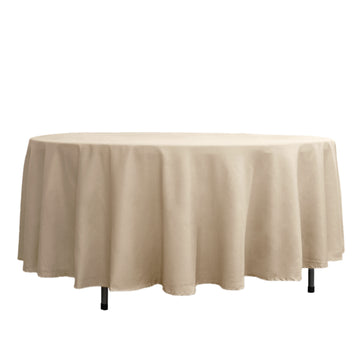 108" Nude Seamless Polyester Round Tablecloth