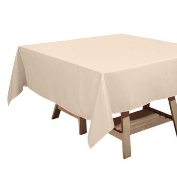 70"x70" Nude Seamless Polyester Square Tablecloth