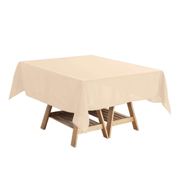 Nude Polyester Square Tablecloth 54"x54"