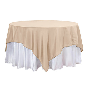 90"x90" Nude Seamless Square Polyester Table Overlay