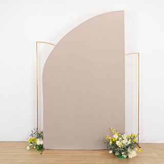 Elegant and Enchanting: 8ft Nude Spandex Fitted Wedding Arch Cover