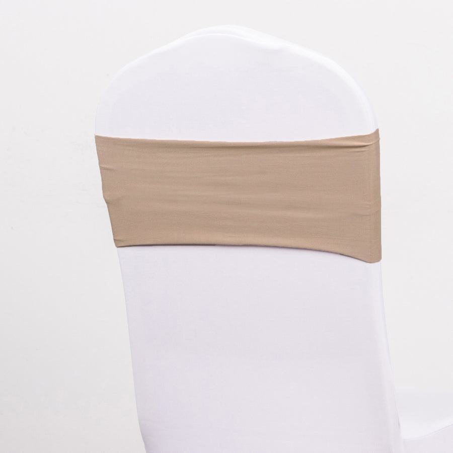 5 Pack | Nude Spandex Stretch Chair Sashes | 5x12inch