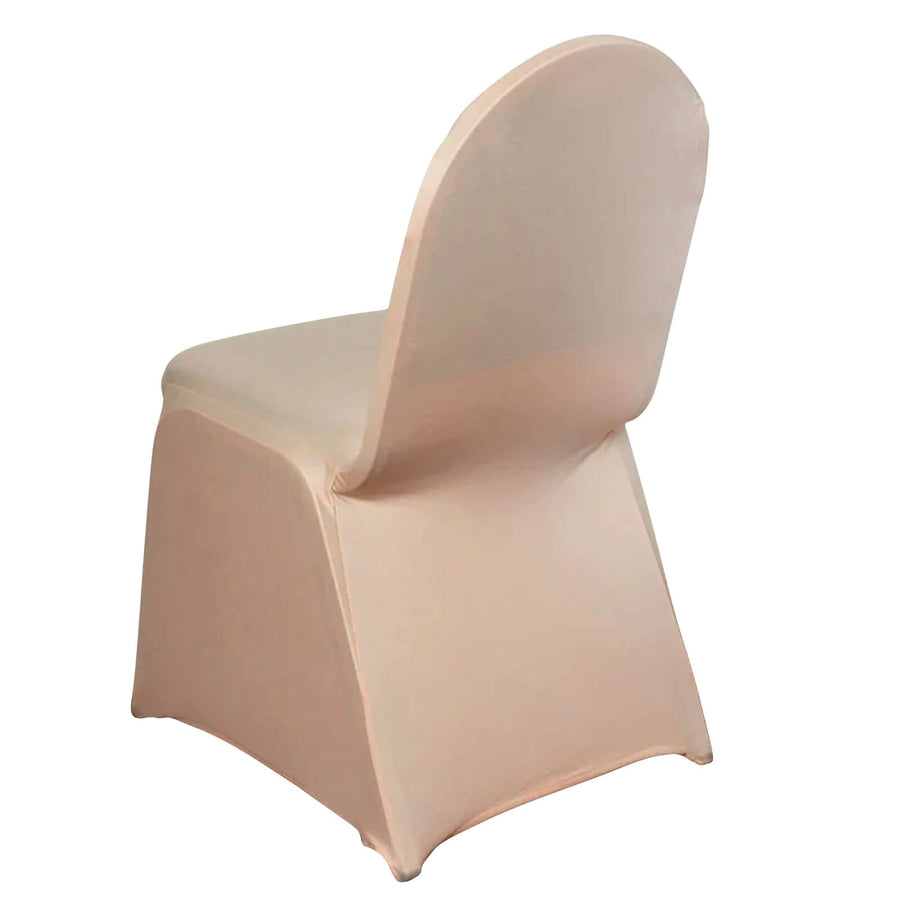 Nude Spandex Stretch Fitted Banquet Chair Cover - 160 GSM