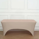 6ft Nude Spandex Stretch Fitted Rectangular Tablecloth