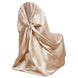 Nude Satin Self-Tie Universal Chair Cover, Folding, Dining, Banquet and Standard