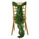 Olive Green Chiffon Curly Chair Sash