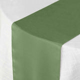 12"x108" Olive Green Polyester Table Runner