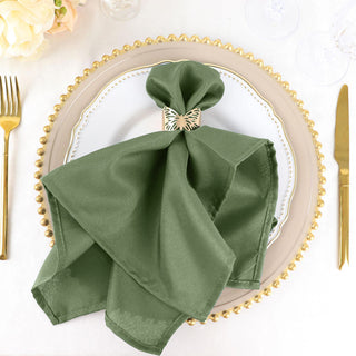 Create a Refined Tablescape with Olive Green Reusable Linen Napkins