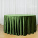 120" Olive Green Seamless Premium Velvet Round Tablecloth, Reusable Linen for 5 Foot Table With Floor-Length Drop