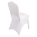 3-Way Open Arch White Premium Stretch Spandex Wedding Chair Cover, Fitted Banquet Chair Cover 160GSM