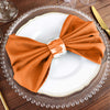 5 Pack | Orange Seamless Cloth Dinner Napkins, Reusable Linen | 20inchx20inch