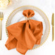 5 Pack | Orange Seamless Cloth Dinner Napkins, Reusable Linen | 20inchx20inch
